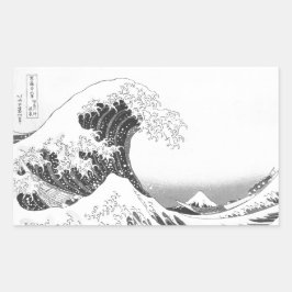 Adesivo Retangular The Great Wave / Black & White