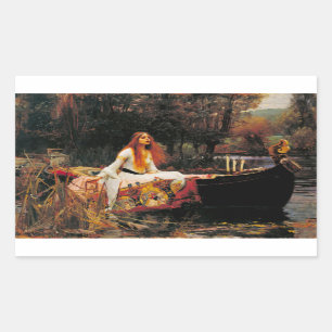 Adesivo Retangular The Lady of Shalott, c. 1888 by John Waterhouse