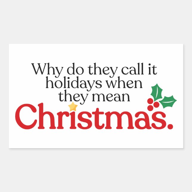 Adesivo Retangular They mean Christmas (Frente)