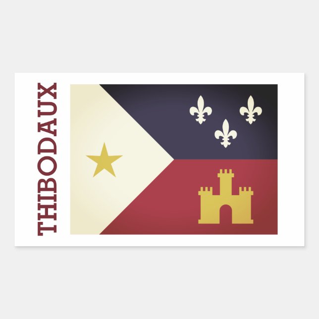 Adesivo Retangular Thibodaux, Louisiana (Frente)