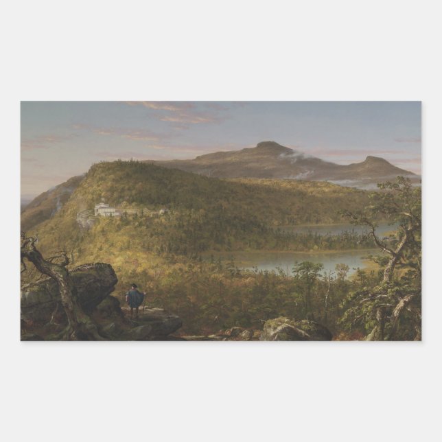 Adesivo Retangular Thomas Cole - Uma Visão dos Dois Lagos e Montanha (Frente)