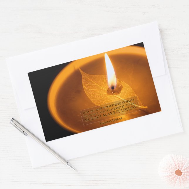 Adesivo Retangular Thomas Edison Inspirational Cote "Use" (Envelope)