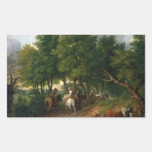 Adesivo Retangular Thomas Gainsborough - estrada do mercado