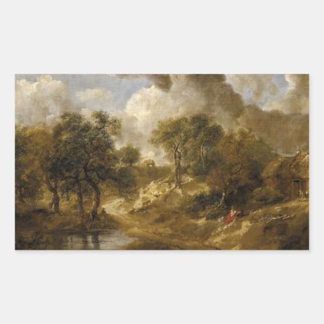Adesivo Retangular Thomas Gainsborough - Paisagem em Suffolk (Frente)