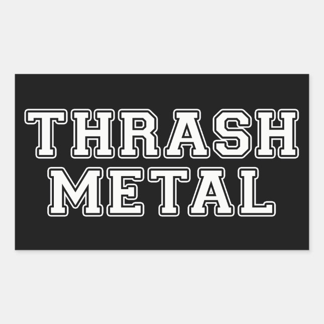 Adesivo Retangular Thrash Metal (Frente)