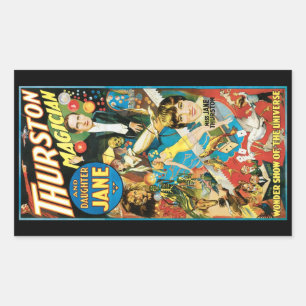 Adesivo Retangular Thurston Magsinger & Jane ~ Vintage Magic Act