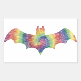 Adesivo Retangular Tie Dye Bat Sticker