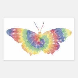 Adesivo Retangular Tie Dye Butterfly Sticker