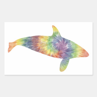 Adesivo Retangular Tie Dye Orca Sticker