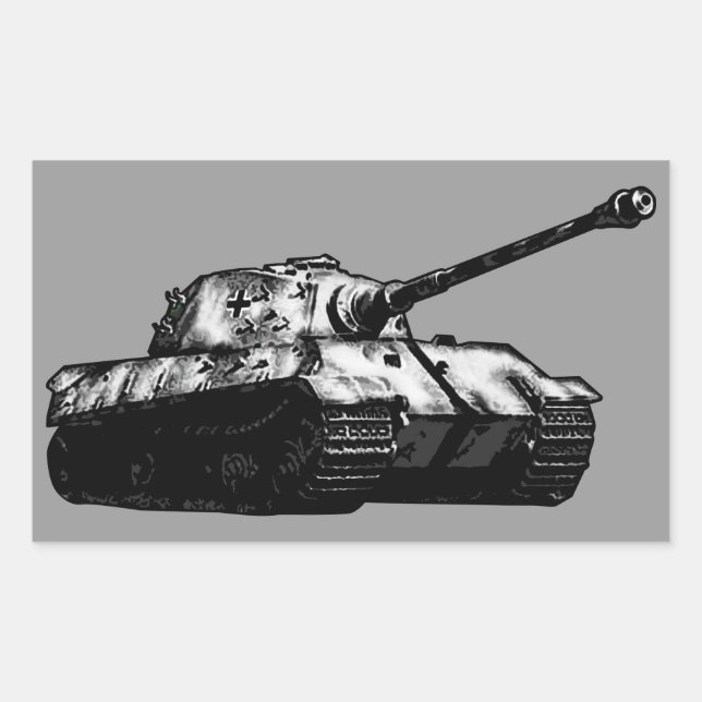 Adesivo Retangular Tiger II Sticker (Frente)