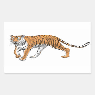 Adesivo Retangular Tigre 2