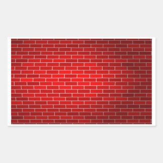 Adesivo Retangular Tijolo Vermelho com Fundo de Destaque