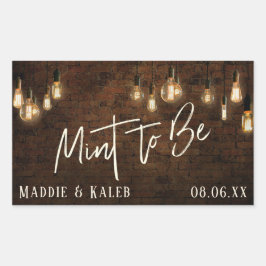 Adesivo Retangular Tijolos Industriais Luzes Vintage Edison Verde-Men