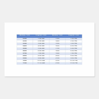 Adesivo Retangular Time Sticker