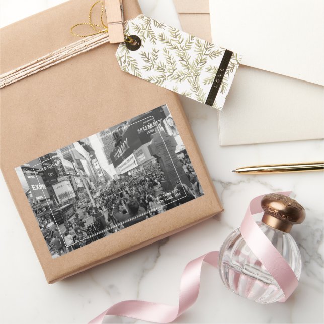 Adesivo Retangular Times Square NYC (Presentear)