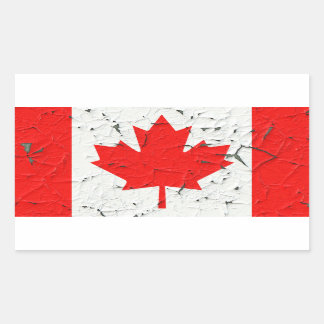 Adesivo Retangular Tinta canadense vermelha de folha de descasque CAN