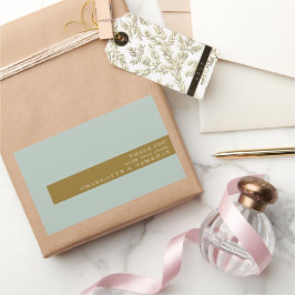 Adesivo Retangular Tipografia Elegante Azul Costume De Azul Obrigado