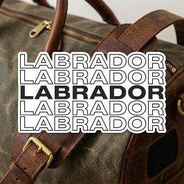 Adesivo Retangular Tipografia Gráfica Moderna e Negrita de Labrador
