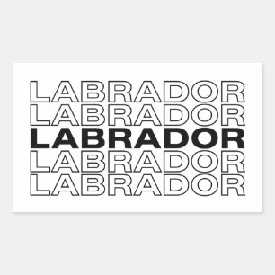 Adesivo Retangular Tipografia Gráfica Moderna e Negrita de Labrador