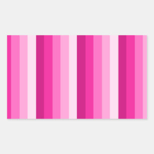 Adesivo Retangular Tiras de sombra rosa-quente