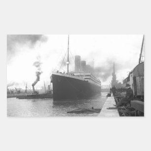 Adesivo Retangular Titanic nos cais de Southampton