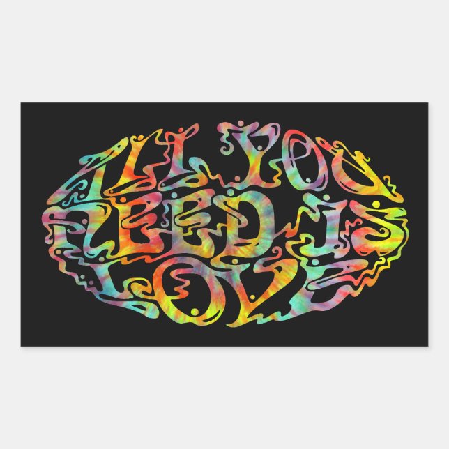 Adesivo Retangular Todos precisam de amor III (Frente)