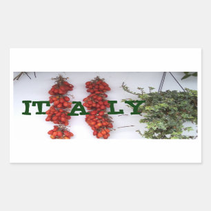 Adesivo Retangular Tomates secados Sun do fazer