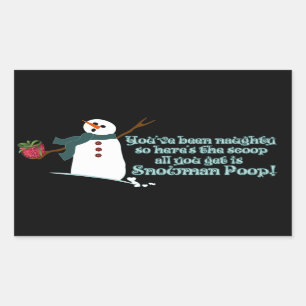 Adesivo Retangular Tombadilho do boneco de neve