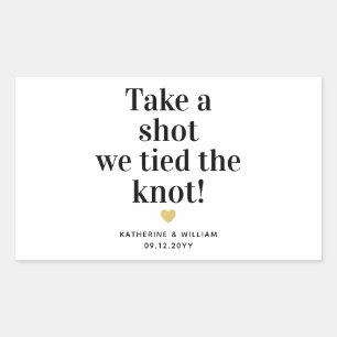 Adesivo Retangular Tome um tiro que nós amarramos o favor da data do