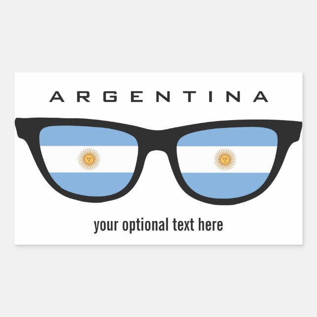 Adesivo Retangular Tons personalizados do Argentino Shades (Frente)