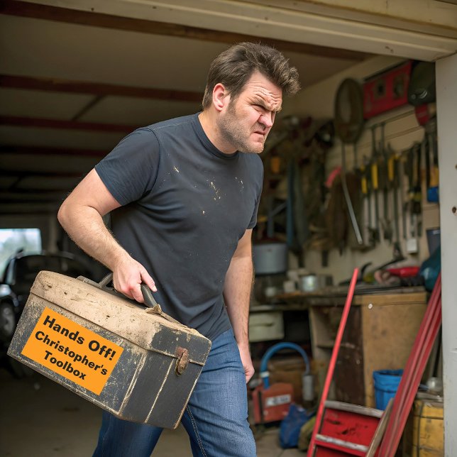 Adesivo Retangular Toolbox Laranja (Criador carregado)