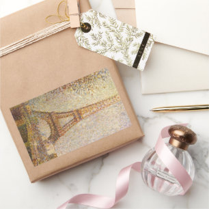 Adesivo Retangular Torre Eiffel de Georges Seurat, Vintage Fine Art