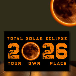 Adesivo Retangular Total Solar Eclipse 2026