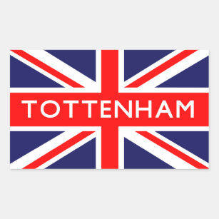 Adesivo Retangular Tottenham: British Flag
