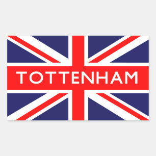 Adesivo Retangular Tottenham: British Flag