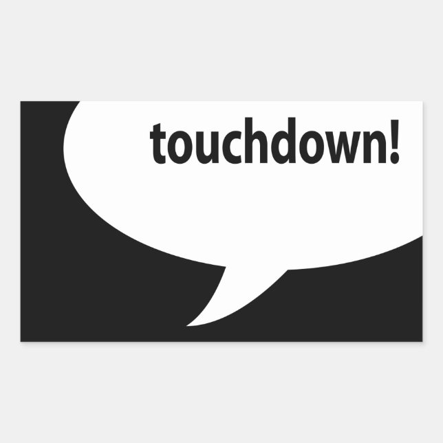 Adesivo Retangular touchdown! (Frente)