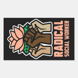 Adesivo Retangular Trabalhador Social Radical