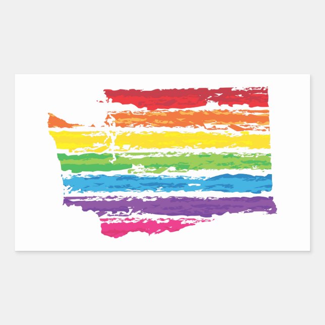 Adesivo Retangular traços de cores washington (Frente)