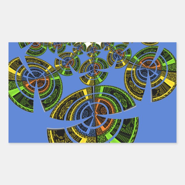 Adesivo Retangular tradição azul (Frente)