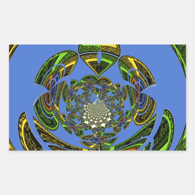 Adesivo Retangular Tradicional Apenas Azul (Frente)