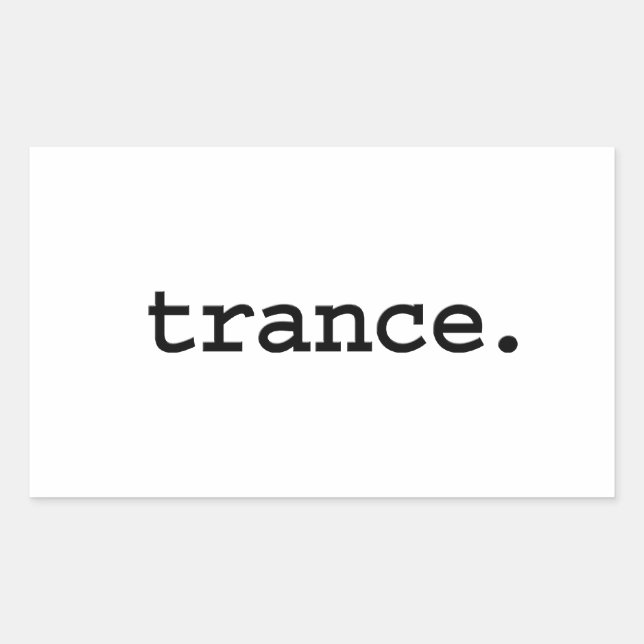 Adesivo Retangular Trance. (Frente)