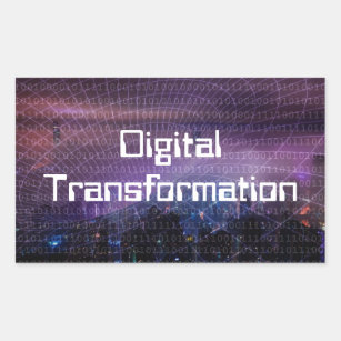 Adesivo Retangular Transformação digital para empresas
