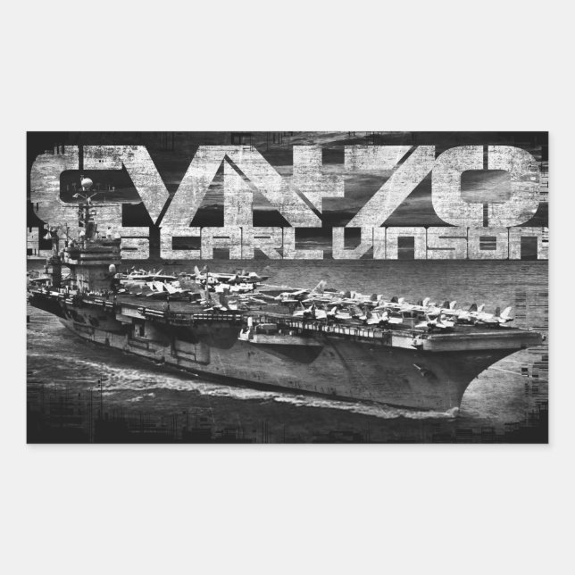 Adesivo Retangular Transportadora aérea Carl Vinson Sticker (Frente)