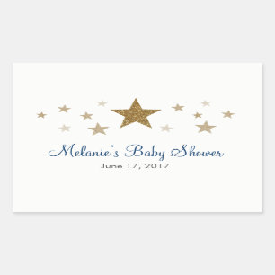 Adesivo Retangular Tremor de brilho Pequeno Vinhetas de Estrelas