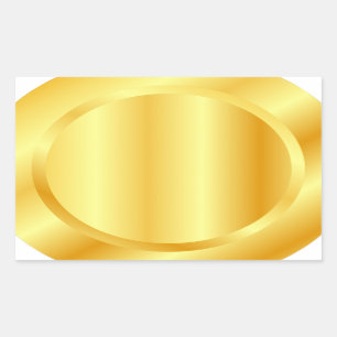 Adesivo Retangular Trendy Metallic Look Faux Dourado Modelo