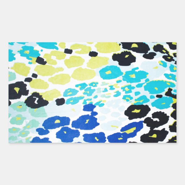 Adesivo Retangular Trendy Modern Leopard Pattern (Frente)