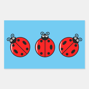 Adesivo Retangular Três Pequenos Damibugs - Retângulos