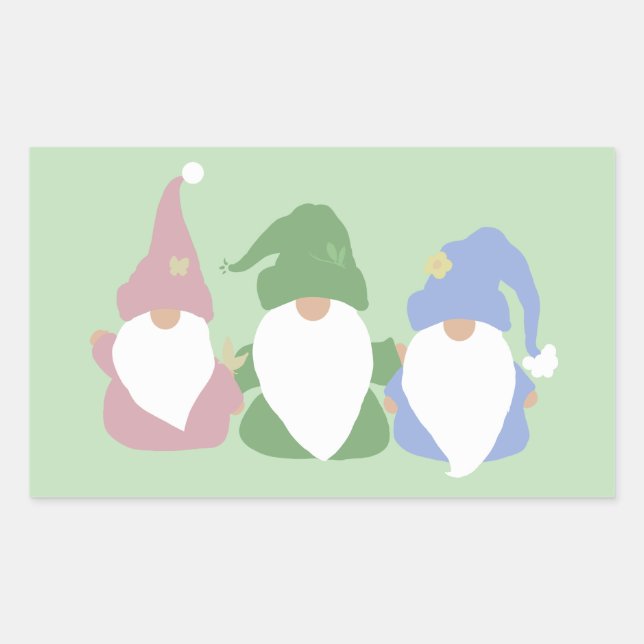 Adesivo Retangular Três Pequenos Gnomos (Frente)
