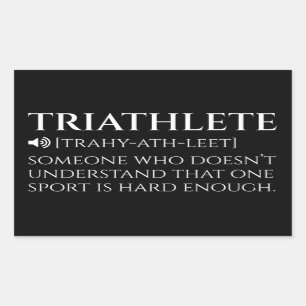 Adesivo Retangular Triathlete Definition Funny