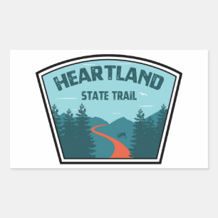 Adesivo Retangular Trilha do Estado da Heartland
